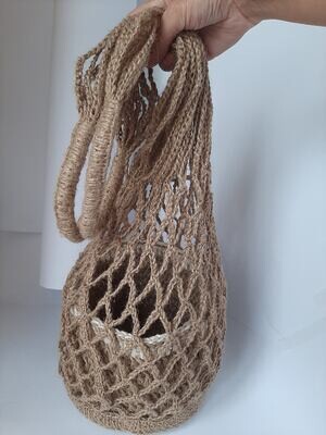 Tote bag for women, crochet shopper bag