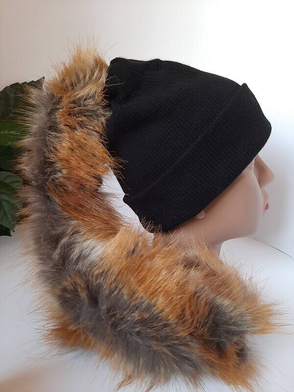 Ponytail beanie knit hat for women