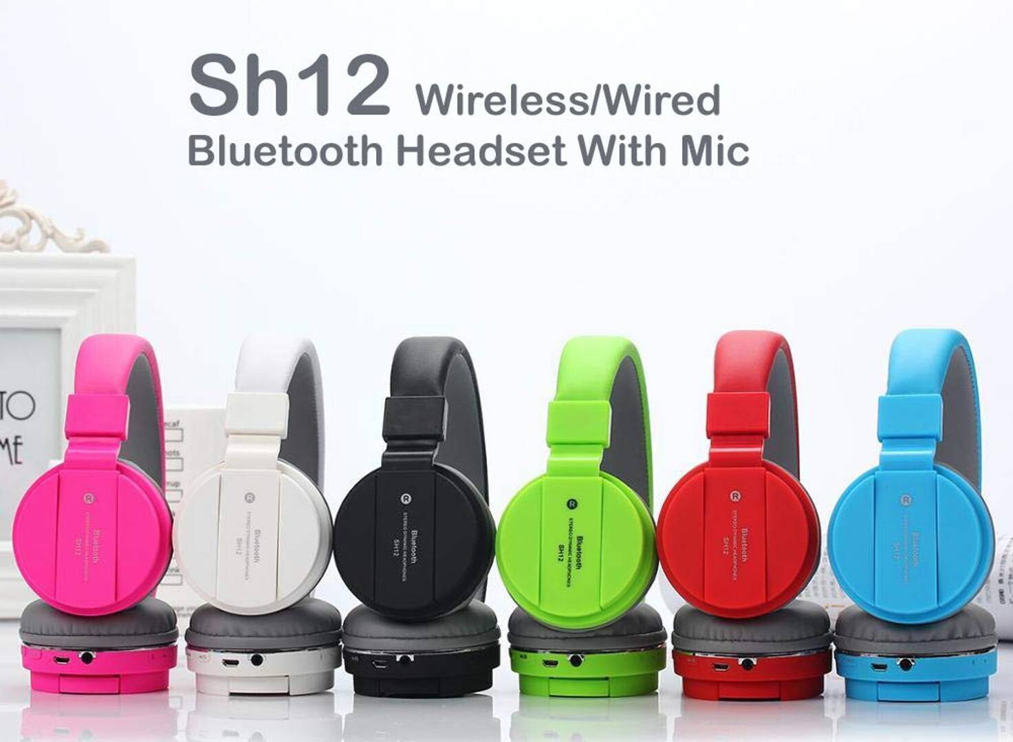 Sh12 headphones with foldable Bluetooth 