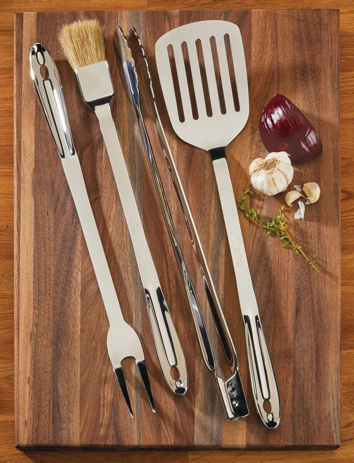All Clad BBQ Tool Set w/Carrying Case 4 piece