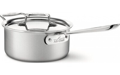 All Clad D5 Stainless Steel Sauce Pan w/Lid 3 Qt