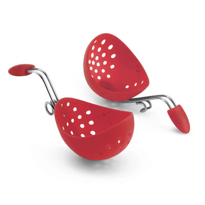 Cuisipro Egg Poacher Red Set of 2