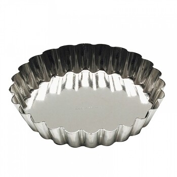 Gobel Fluted Round Tartlet Pan w/Solid Bottom 4 in