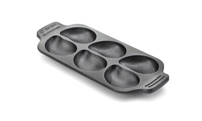 Outset Cast Iron Oyster Grill Pan 6 section