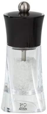 Peugeot Molene Acrylic Salt Mill w/Black Head 5.5 inch/14 cm