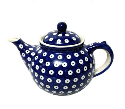 Polish Pottery Afternoon Tea Pot Polka Dot