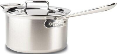 All Clad D5 Stainless Steel Sauce Pan w/Lid 4 Qt
