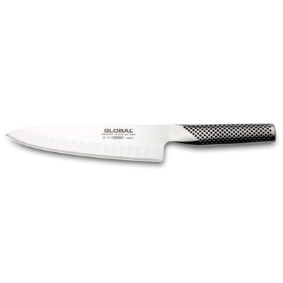 Global G-77 Knife Stainless Steel Cook's Fluted 8 in/20 cm