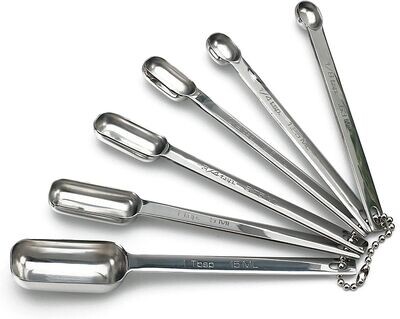 RSVP Endurance Square Spice Spoons Stainless Steel