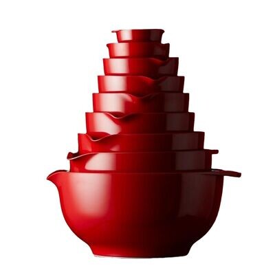 Rosti Mepal Margrethe Mixing Bowls Red