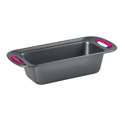 Trudeau Structure Loaf Pan Grey/Pink 8.5 inch x 4.5 inch