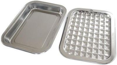 Norpro Broil/Roast Pan Stainless Steel 16.5 in x  12 in