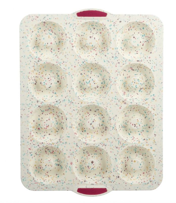 Trudeau Silicone Doughnut Pan Jumbo Confetti Pattern 12 pc