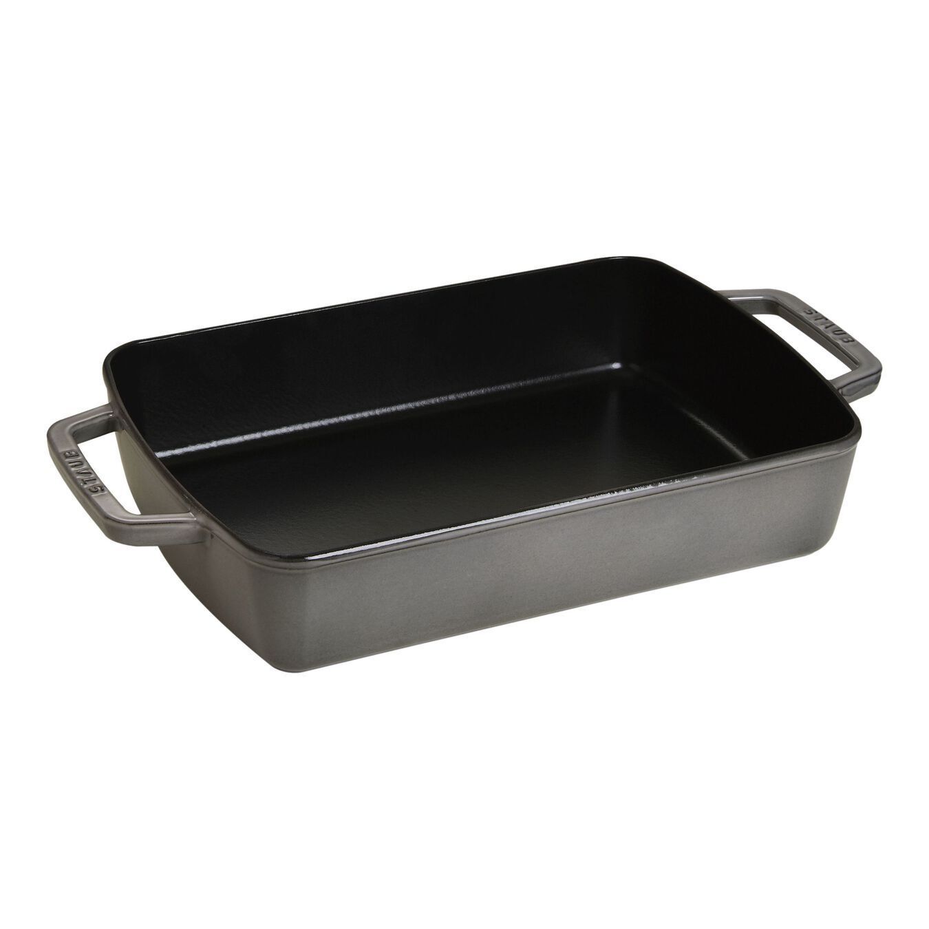 Staub Cast Iron Roaster/Baker 8 in x 12 in, Colour: Graphite