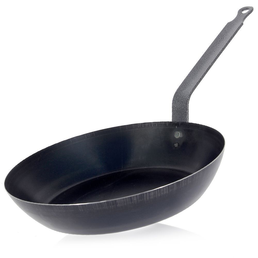 de Buyer La Lyonnaise Blue Carbon Steel Fry Pan, Size: 24 cm