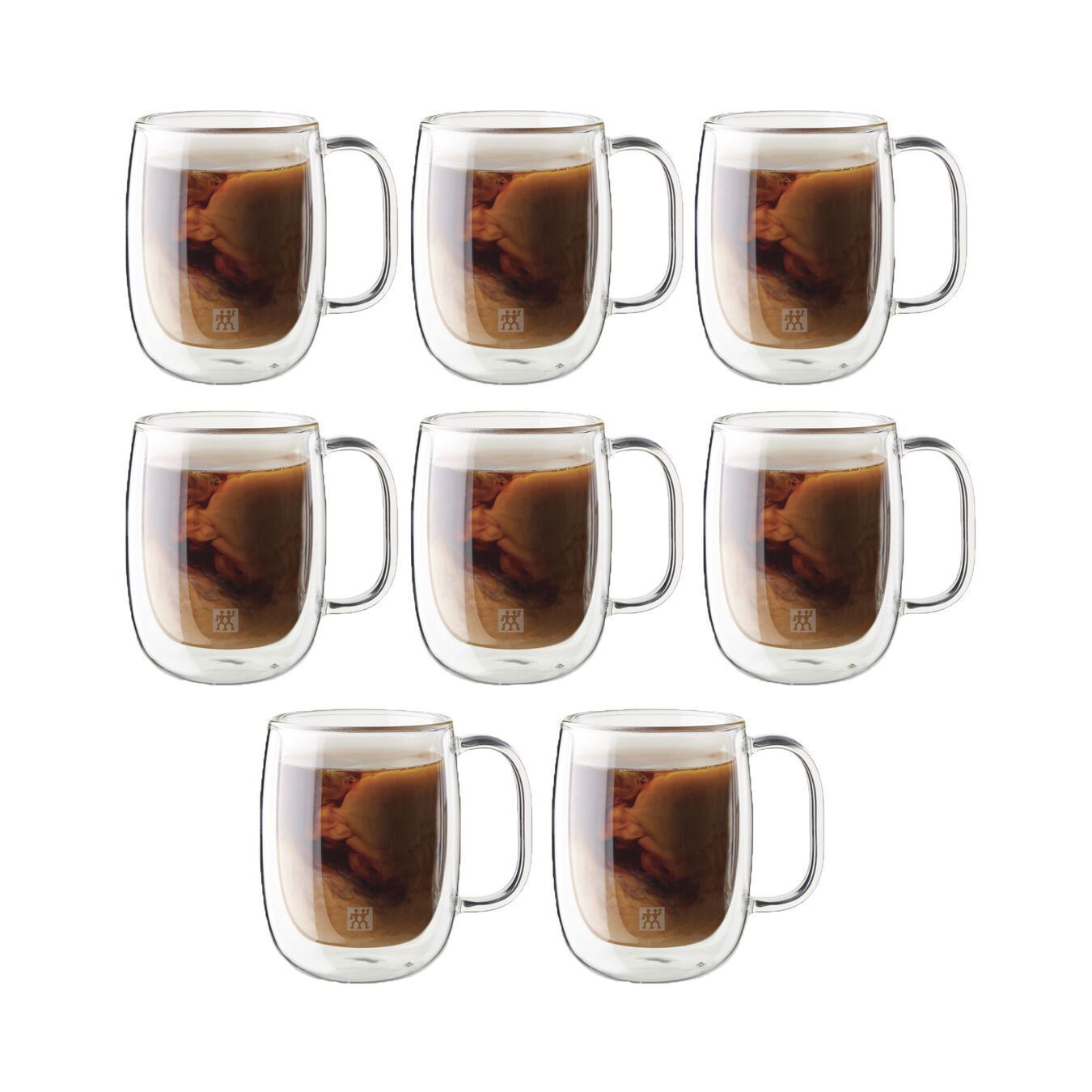 Zwilling Sorrento Plus Double Wall Glass Coffee Set  8 pc