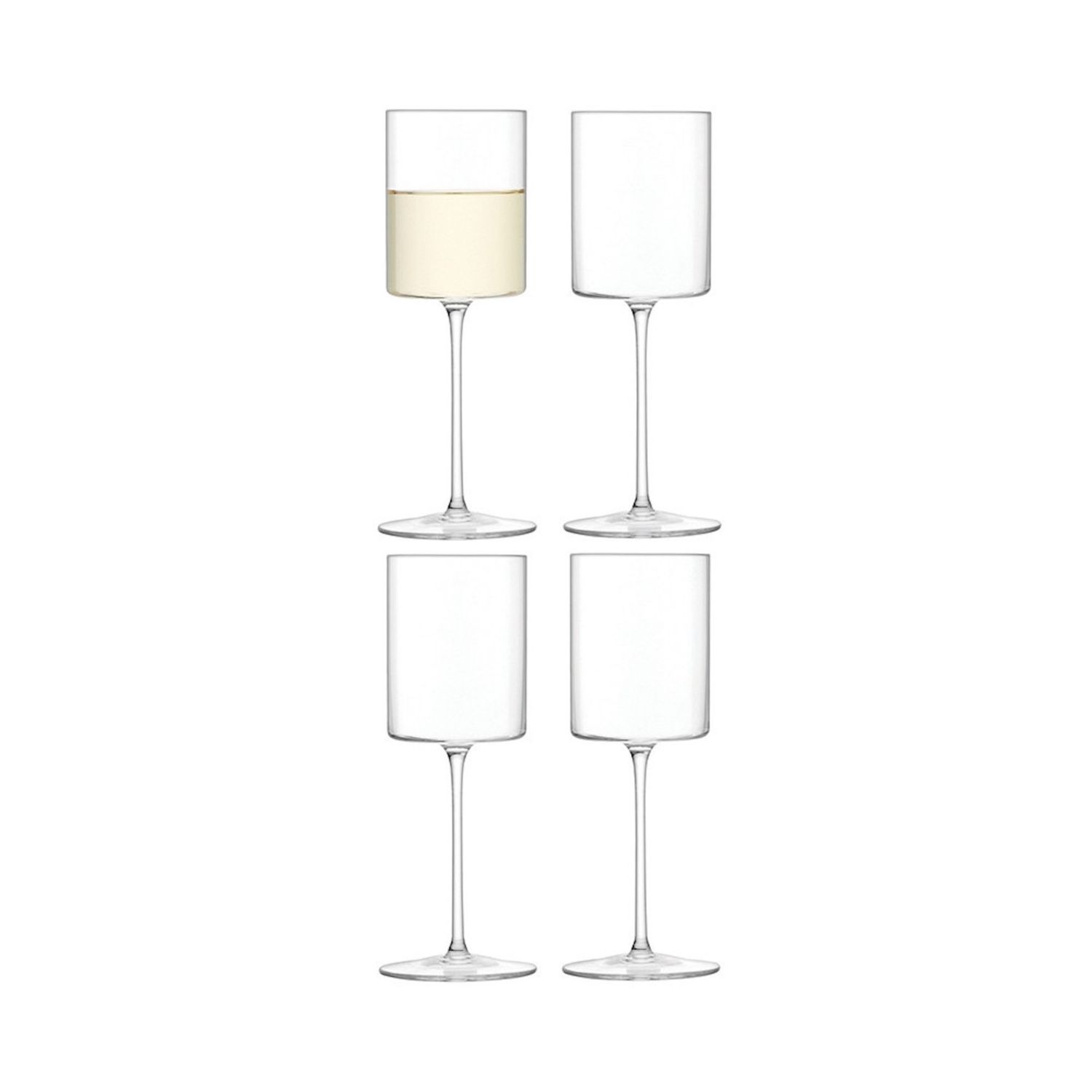LSA International Otis White Wine Glasses Set of 4