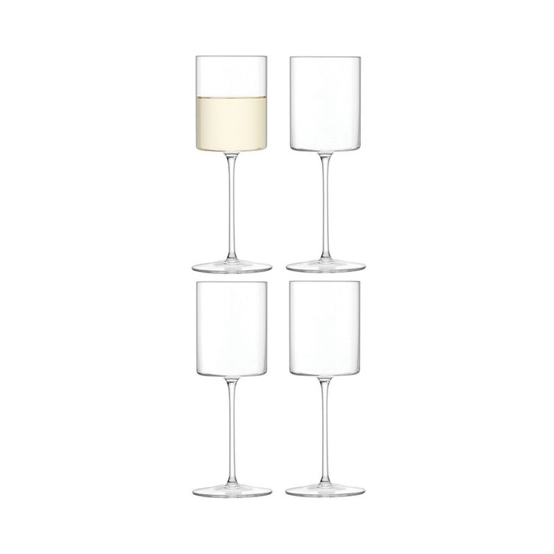 LSA International Otis White Wine Glasses Set of 4