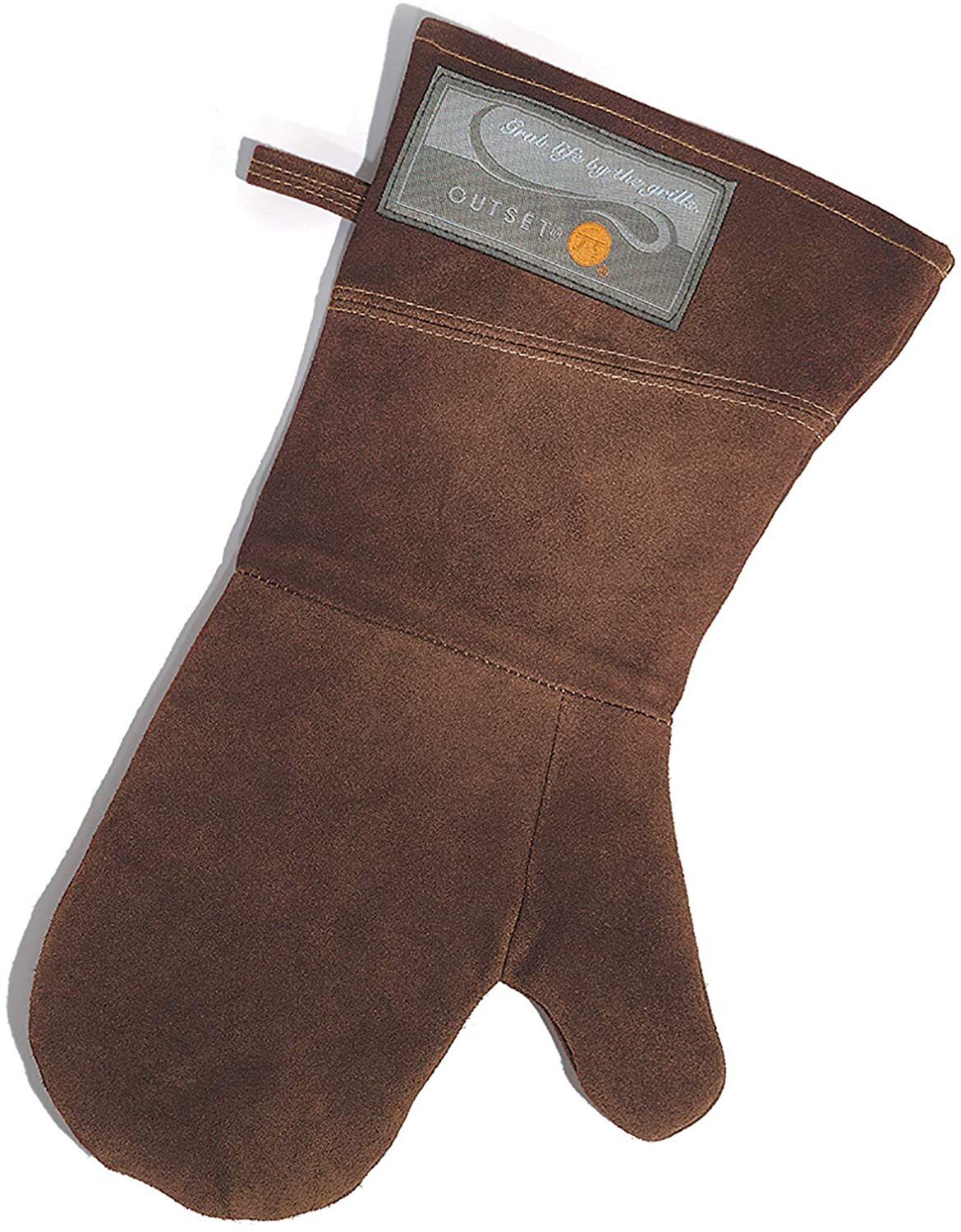 Outset BBQ Grill Mitt Leather 15 in