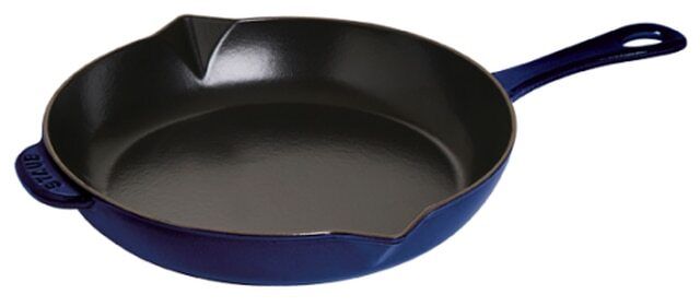 Staub Cast Iron Fry Pan Blue 10.25 in/26 cm