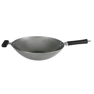Dexam Carbon Steel Wok w/Black Handles 14 in/34 cm