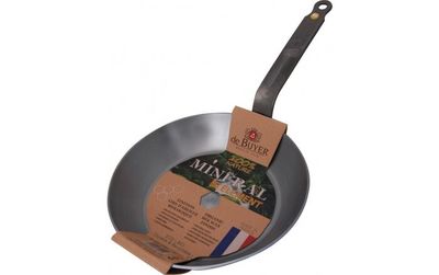 De Buyer Mineral B Element Round Fry Pan 9.5 in/24 cm