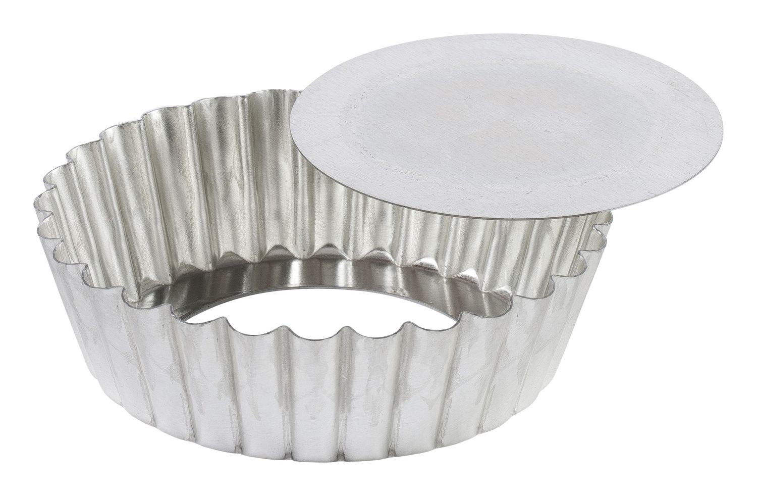 Gobel Fluted Round Deep Quiche Pan w/Removable Bottom 4 in/10 cm