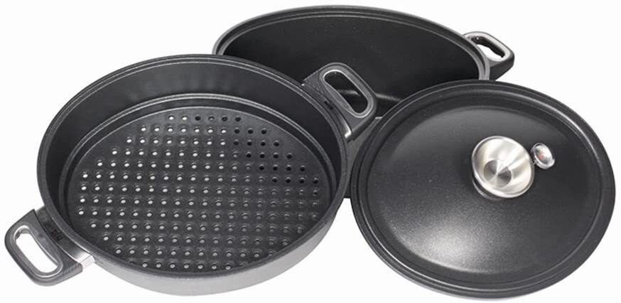 Gastroguss Non-Stick Induction Waterless Cooking Set w/Oval Steamer Oval  33 cm x 26 cm