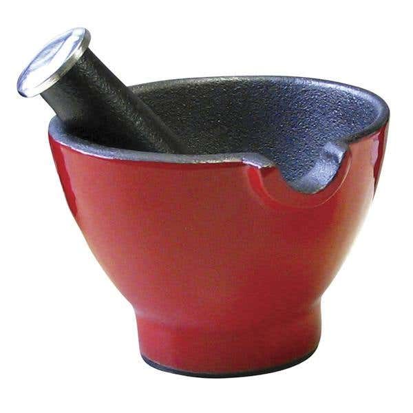 Le Cuistot Mortar &  Pestle, Colour: Red