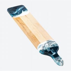 Lynn & Liana Designs Acacia Baguette Boards, Pattern: Navy/White/Metalic