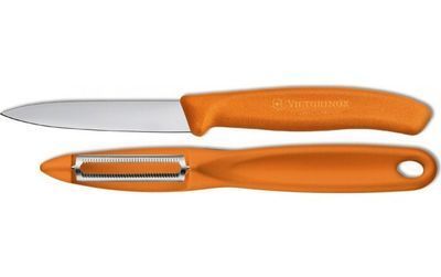 Victorinox Peeler and Knife Set, color: orange