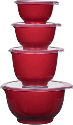 Rosti Mepal Margrethe Mixing Bowls Red