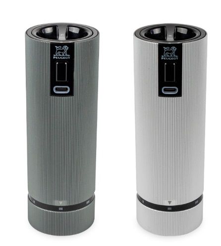 Peugeot Duo Line Electric Pepper Mill and Salt Mill Set 6in/15cm Peugeot Duo Line Electric Pepper Mill and Salt Mill Set 6in/15cm