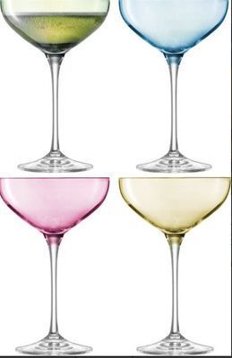 LSA International Polka Champagne Saucers