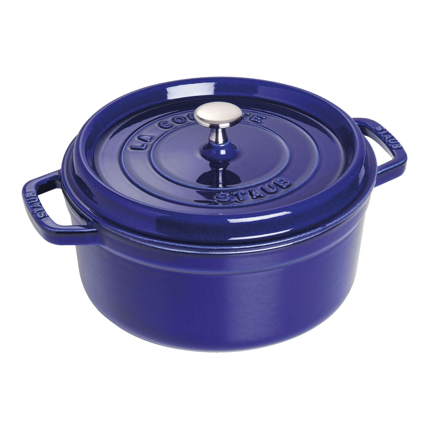 Staub Cast Iron Cocotte  5.5 Qt/5.2L  26 cm, Colour: Blue