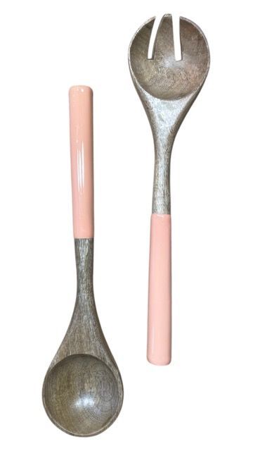 Danica Heirloom Mango Wood Salad Servers Nectar
