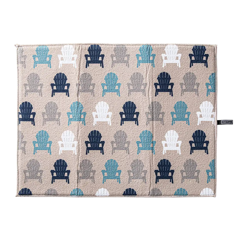 Harman Printed Drying Mat Adirondack Blue 15 in x 20 in