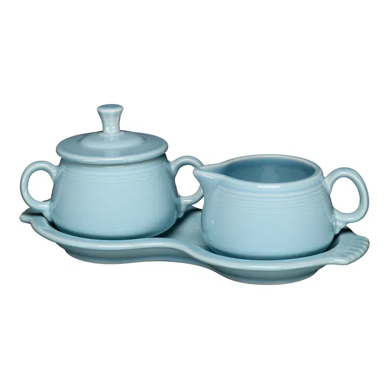 Fiestaware Cream & Sugar Set w/Tray, Colour: Sky