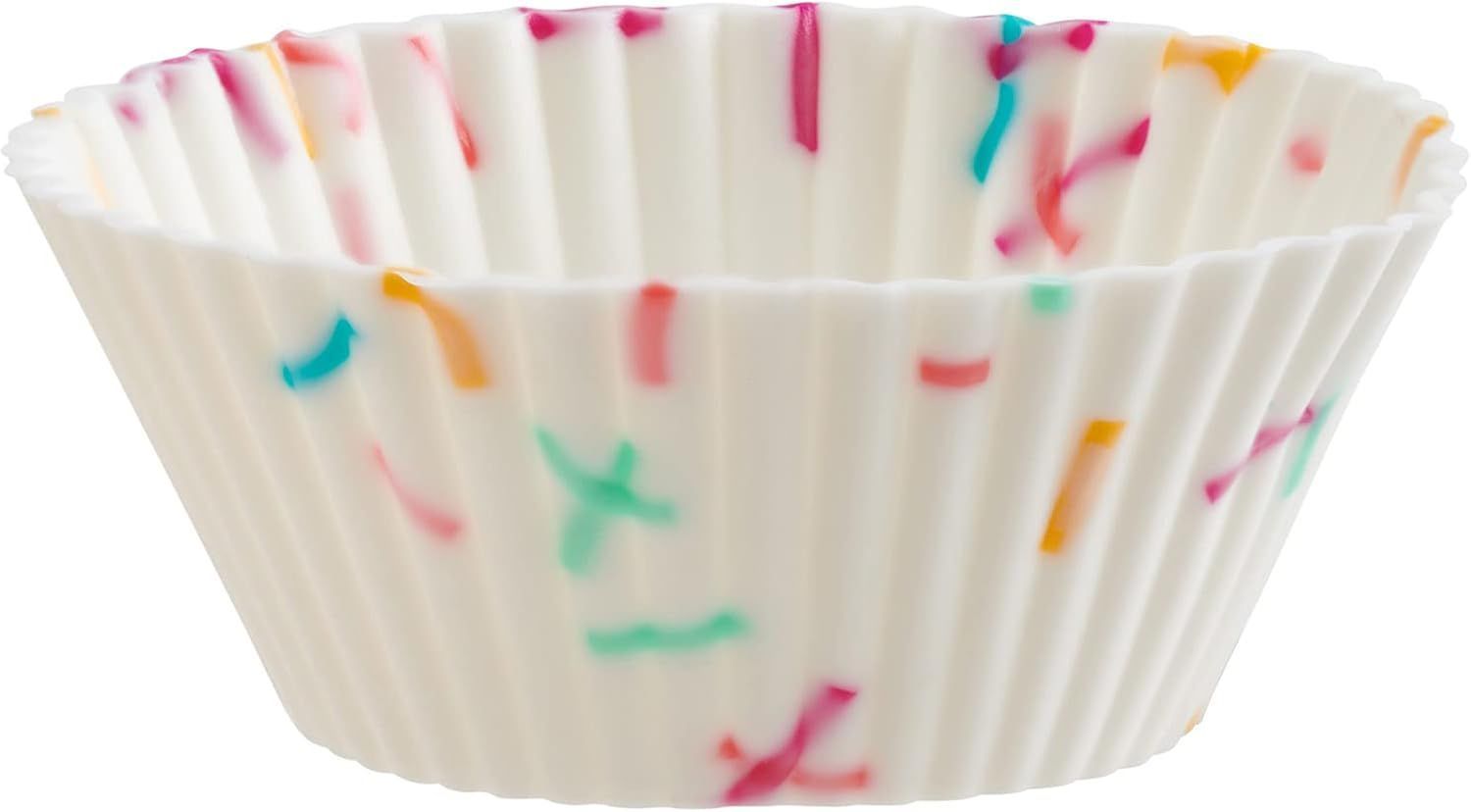 Trudeau Silicone Mini Muffin Cups Confetti Pattern 24 pc
