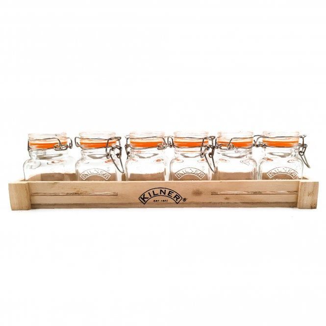 Kilner Glass Clip Top Spice Jar Set