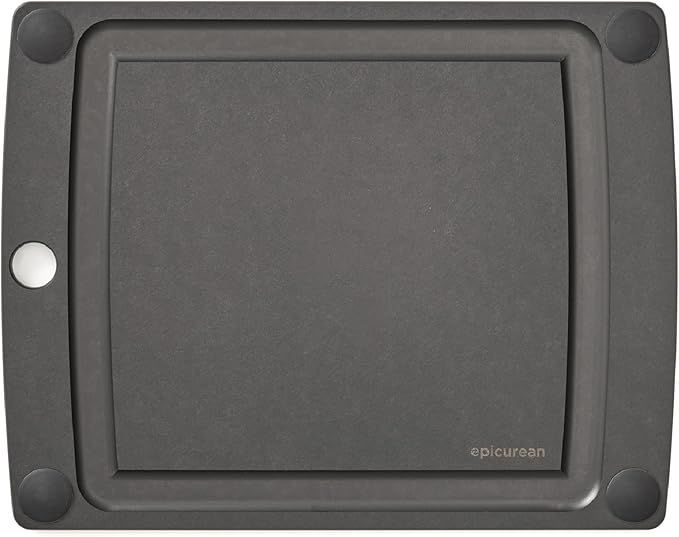 Epicurean Cutting Board Black w/Buttons 17.5 in x 13 in