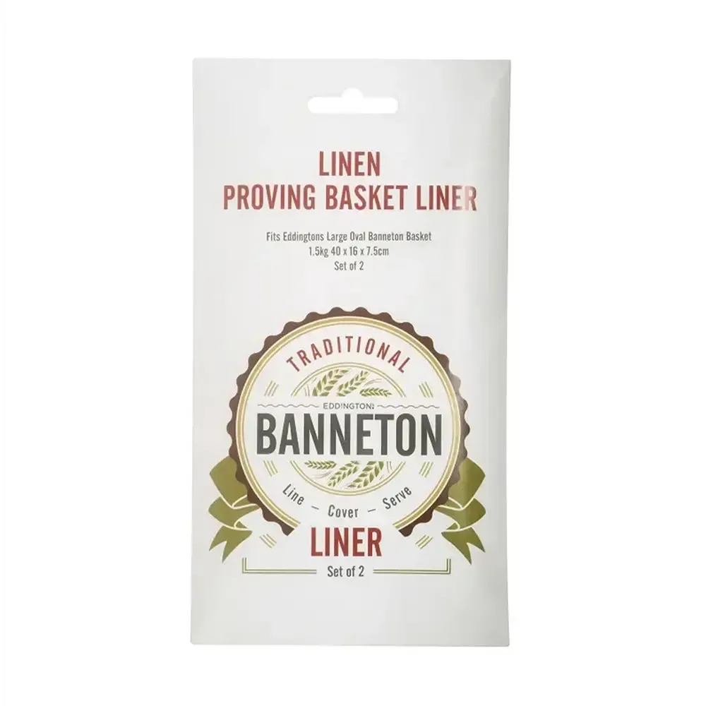 Eddington Banneton Linen Proofing Basket Liner Oval 1.5 Kg  Set of 2