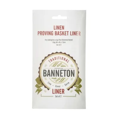 Eddington Banneton Linen Proofing Basket Liner Oval 1.5 Kg  Set of 2