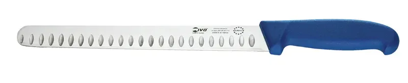 IVO Granton Slicing Knife w/Blue Handle 12 in