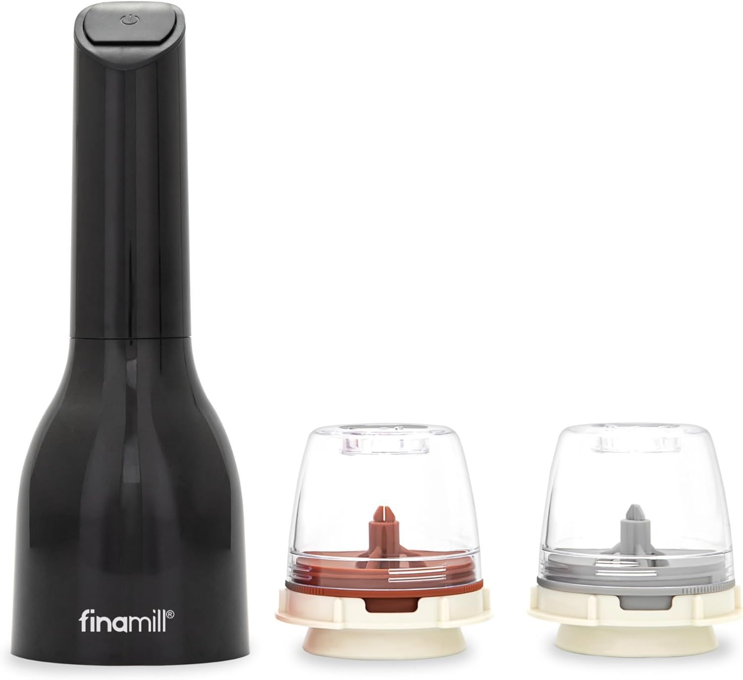 Finamill Spice Grinder w/2 Interchangeable Pods, Colour: Midnight Black