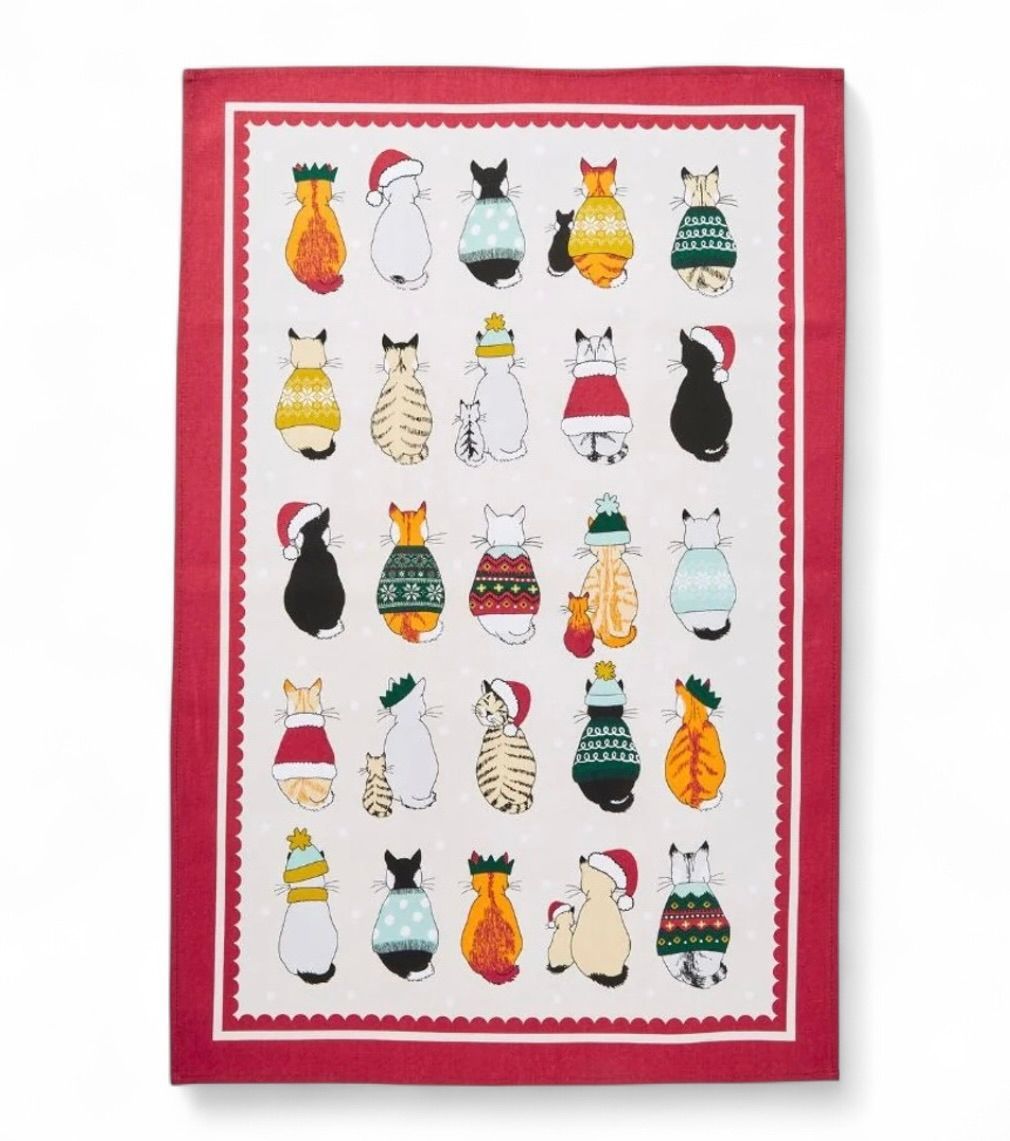Ulster Weavers Christmas Cats Cotton Tea Towel