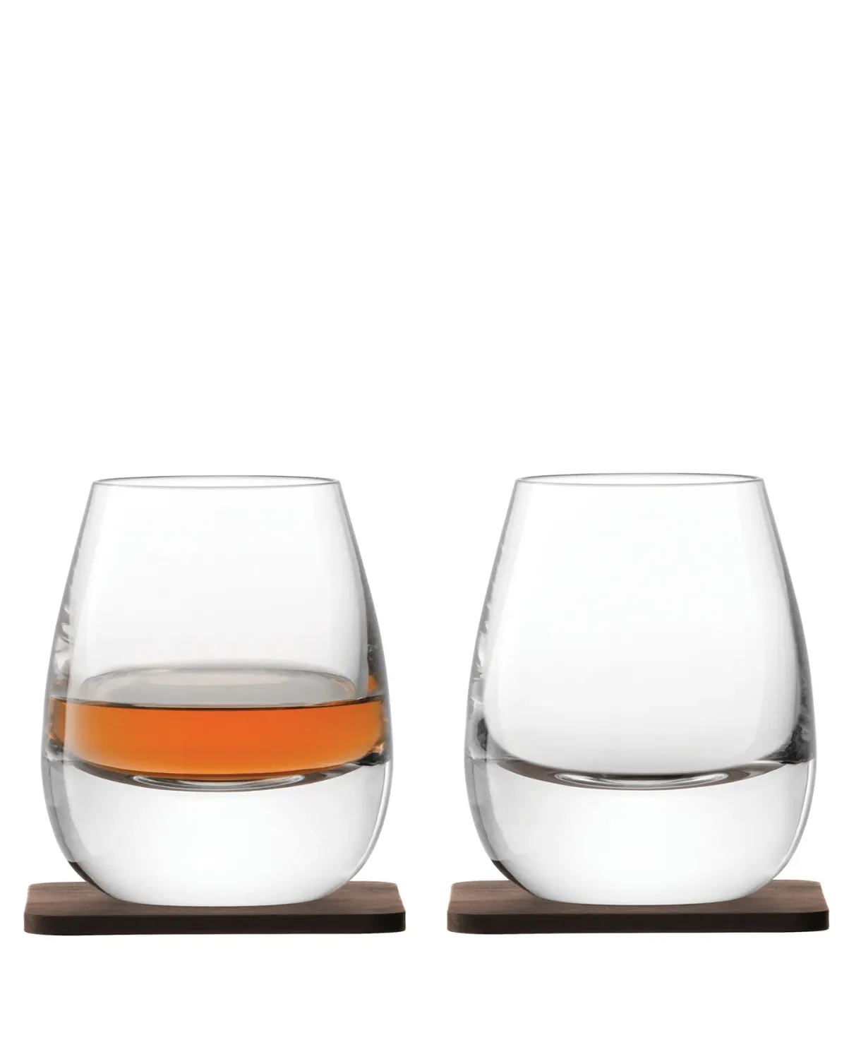 LSA International Whisky Islay Tumbler w/Walnut Coasters Set of 2