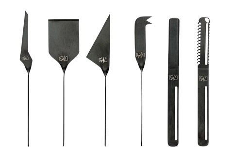 Style de Vie Cheese & Butter Knife Black Set of 6