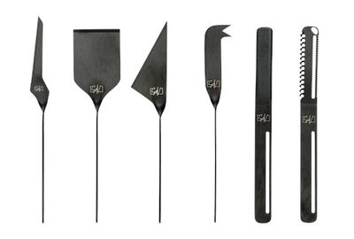 Style de Vie Cheese & Butter Knife Black Set of 6
