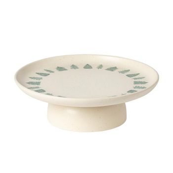 Casafina Pacifica Christmas Tree Footed Plate